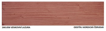 260.056  Venkovní lazura na dřevo nordická červená 0,75lt