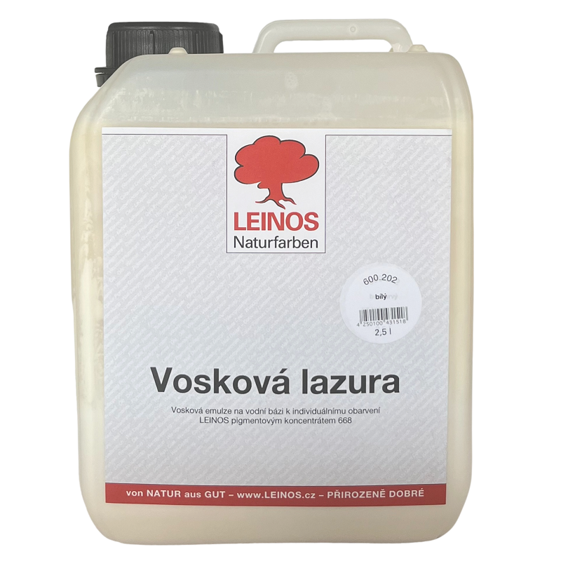 600.202 Vosková lazura bílá 2,5lt