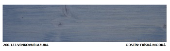 260.123 Venkovní lazura na dřevo fríská modrá 0,75lt